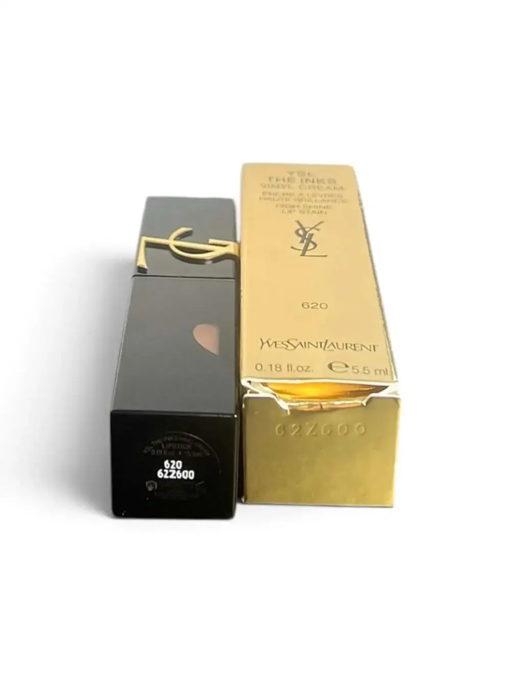 YSL The Inks Vinyl Cream High Shine Lip Stain in shade 620 Peach Subversion